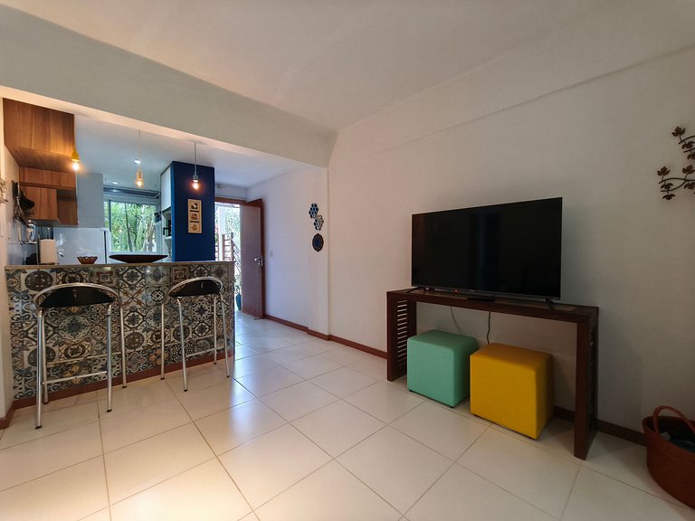 Reserva Imbassaí 1 bedroom ground floor apartment with barbe